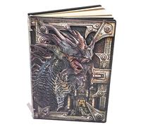 CAXUSD Leather Journal Book Dragon Embossment Student Schedule Planner Planning Notebook for Boys and Girls