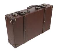 CAXUSD Leather Trunk Luggage Decorative Storage Box for Clothing Store Display Retro Photo Props and Window Dressing Antique Style Travel Case for Home Decor