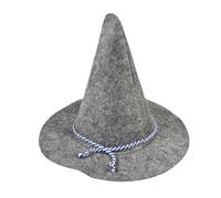 CAXUSD Light Grey Wizard Scarecrow Hat for Halloween Party Weather Resistant Felt Cosplay Accessory Comfortable Fit for Adults for Witch Costume Oktoberfest Theatrical Plays