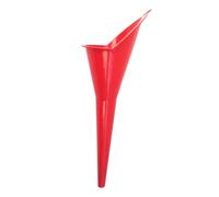 CAXUSD Long Neck Funnel with No-mess Guard and Extended Filler Neck Plastic Sturdy Red Plastic Funnel for Car Oil and Transmission Fluids for Power Steering and Fluid Transfer