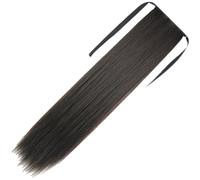 CAXUSD Long Straight Ponytail Extension Wig Adds Volume for Women, Synthetic Hair Piece Made of High Temperature Silk, Easy to Use with Strap for Carnival and Holiday Hair