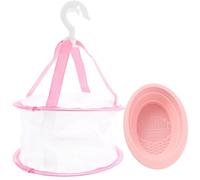 CAXUSD Makeup Brush Cleaner Tool with Large Enough Capacity, Silicone and Fabric Material, Prolong Serving Time, Remove Makeup Residue, Includes Hanging Drying Net for Home Use