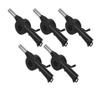 CAXUSD Manual Bbq Air Blower Compact and Sturdy Construction 5pcs with Metal Nozzle and Hand Crank Design for Outdoor Cooking, Camping, Wood Stove and Campfire Use
