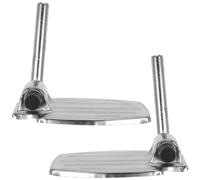 CAXUSD Metal Wheelchair Footrests and Easy to Store Features 2pcs Replacement Pedal with Compact Design for Disabled and Athletes Using Mobility Aids