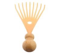 CAXUSD Mini Hair Scratcher Head Massager for Scalp with Bamboo and Pp Material, Manual Tool Relaxation and Relieving Head Fatigue, for Travel Relaxation in Beige
