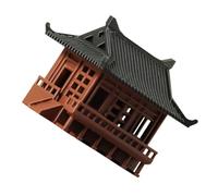CAXUSD Miniature Pavilion Statue for Micro Landscape Plastic Zen Pavilion Model for Aquarium and Bonsai Garden for Fish Tank Landscaping Indoor Outdoor Scene Decor Ornament