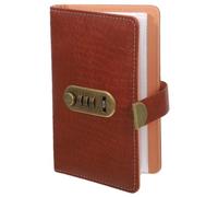 CAXUSD Money Savings Challenge Book with Password Lock Lightweight Pu Binder with Multifunctional Storage Pockets for Cards and Tickets Suitable for Travel and Daily Use