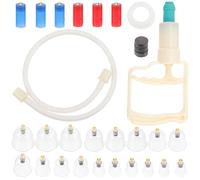 CAXUSD Multi-Function Smooth Care with Set Body Vacuum Cupping for 18 Plastic and Rubber Cups, Safe Design to Dispel Wind and Dampness, Practical Chinese Cupping Therapy Kit