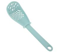 CAXUSD Multipurpose Potato Masher and Grinding Spoon with Draining Skimmer, Light Blue Kitchen Utensil for Mashing Pumpkin, Garlic Grinding, and Spaghetti Serving