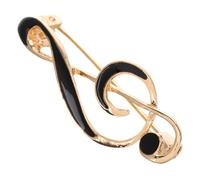 CAXUSD Music Note Brooch Pin Zinc Alloy Enamel Musical Theme Lapel Badge for Sweaters Shirts Backpacks Secure Pinback Design Elegant Gift for Music Lovers