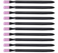 CAXUSD Nail File Stick Cuticle Remover Pusher 10pcs Nail Stone Scrub Pen Plastic Black Manicure Pedicure Professionals