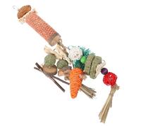 CAXUSD Natural Wooden and Grass Chewing for Small Pets, for Guinea Pigs and Rabbits, Supports Exploring and Teeth Grinding, for Pet Accessories and Healthy Chewing