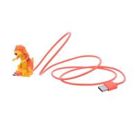 CAXUSD Orange Dog Shape Micro USB Charging Cable with Fast Charging and Efficient Data Syncing, Playful Plastic and Metal Design, 6.10x4.30x2.60cm, for Smartphone and Legacy Phones Use