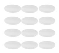 CAXUSD Painting Rocks for Crafts Projects and Educational Social Activity 12pcs Round Natural Smooth Stone with Hole Flat White Pebbles Supports Creativity for