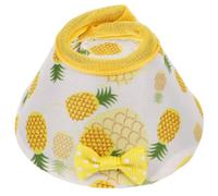 CAXUSD Parrot Anti-bite Collar Large Soft Protective Neck Cone for Birds Feather Plucking Prevention and Injury, Yellow Pineapple Pattern Bird Supplies