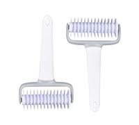 CAXUSD Pizza Tools 2pcs Lattice Pastry Roller and Dough Docker Easy to Clean Kitchen Gadget for Home Baking