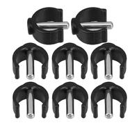 CAXUSD Plastic and Iron Toilet Seat Lock Clips Bathroom Benches and Quick Replacement Adjustable Locking Tube Clips 8pcs for 22mm Diameter Toilet Safety Rails Suitable for Shower Chair