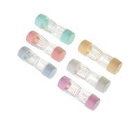 CAXUSD Portable Contact Lens Cases Plastic Compact Lens Storage Box 6pcs with Double Compartment Unique Design Maintaining Original Shape for Regular Use and Vacations