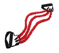 CAXUSD Portable for Exercise at Home or Office Red Chest Expander with 3 Springs for Pectoral Muscle Training, Easy to Transport and Store, Made of Sturdy Tpe and Nylon for Men and