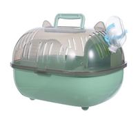 CAXUSD Portable Hamster Cage with 2 Tiers, Abs Material, Silent Exercise Wheels and Water Bottle, Lightweight Box with Multiple Ventilation Holes for Small Spaces and Travel