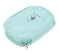 CAXUSD Portable Mini Medicine Storage Bag Small Green Pill Organizer Travel Nursing Pouch Compact Household Medication Pouch for Camping Hiking First Aid