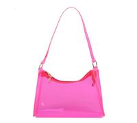 CAXUSD Portable Pink Pvc Jelly-like Armpit Bag for Women, Comfortable to Touch and Not Easy be Stolen, Creative One Shoulder Bag Suitable for School and Shopping