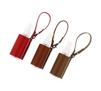 CAXUSD Portable Pu Cover for Bottles with Keychain Design 3 Sets Liquid Bottle Holder with Key Ring Accessory for Convenient On-the-go Use