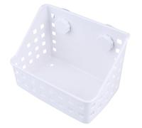 CAXUSD Practical White Pp Suction Cup Feeder Bowl for Guinea Pigs and Chinchillas, Pet Feeding Manger Rack to Avoid Bites, Sturdy Small Animal Food Holder for Rabbits and Rodents
