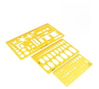 CAXUSD Professional Plastic Drafting Template Ruler Set Ellipse with Smooth Inking Edge and Impact Resistance Geometry Measuring Tool for Architecture Equipment, Drawing, and Interior