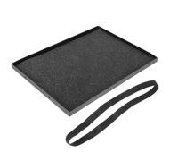 CAXUSD Projector Tray Platform with Projector Shelf Black Steel Flat Platform Retaining Straps for Projectors and Audio Visual Equipment