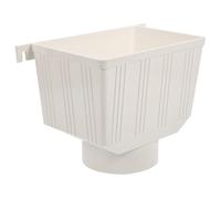 CAXUSD Rain Water Diverter for Downspout, Gutter Water Diverter, PVC Downspout Water Collector, White Plastic, Easy to Install, Rainwater Collection for Outdoor Roof Drainage