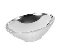 CAXUSD Ramen Bowl with Smooth Surface and Strength Stainless Steel Reusable Noodle Mixing Bowl with Elegant and Simple Design for Baking and Parties for Household Serving