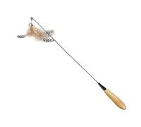 CAXUSD Replaceable Cat Teaser with Stainless Steel Spring Replacement Head, Khaki Colour, Entertaining and Finger-protecting Kitten for Indoor Cats