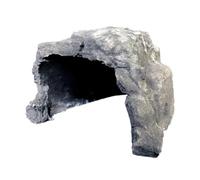 CAXUSD Reptile Hideout Landscape Ornament Resin Cave with Basking Terrace for Gecko Spiders Frogs and Fish Tank