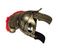 CAXUSD Roman Soldier Helmet Medieval Costume Mask Lightweight Rustic Warrior Headwear for Cosplay Halloween Parties and School Plays Visor for Enhanced Visibility