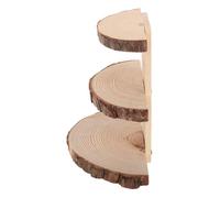 CAXUSD Rustic Multi Tier Wooden Cake Stand for Dessert Displays and Parties