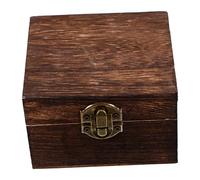 CAXUSD Rustic Wooden Storage Box Hinged Lid Small Antique Jewelry Trinket Box Lightweight for Rings and Accessories