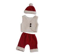 CAXUSD Santa Claus Suit Set for Newborn Christmas Festival Photo Shoot Soft Material Stand Out at Party