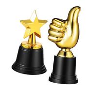 CAXUSD Set of Boys and Girls Trophies Thumbs up Star Shapes Sports Award Cups Motivational Prize for Winners