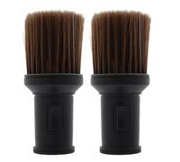CAXUSD Soft Neck Duster Hair Sweep Brushes with Soft Bristles 2pcs Black Hair Cutting Cleaning Brush for Barbershop Salon Use