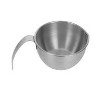 CAXUSD Stainless Steel 200ml Measuring Cup with Comfortable Handle and Easy to Clean Design, as Multipurpose Mixing Bowl for Baking, Milk Creamer Jug, and Metal Prep Bowl