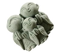 CAXUSD Stone Buddha Ornament Small Maitreya Statue Tea Pet Traditional Decor Figurine Decoration for Office Table Home
