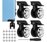 CAXUSD Swivel Replacement Suitcase Wheels 4pcs Double Row 360° Rotating for Travel Trunk Repair