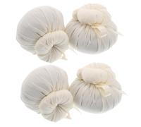 CAXUSD Thai Herbal Massage Balls 4pcs with Artemisia Argyi and Nonwoven Fabric for Muscle Relaxation Comfortable Design Herbal Moxa Therapy and Massage for Office the Go Use