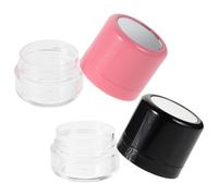 CAXUSD Travel Powder Bottles for Dry Shampoo with Mirror and Sponge Puff, 2Pcs Reusable Loose Powder Box for Instant Hair Volume and Scalp Coverage