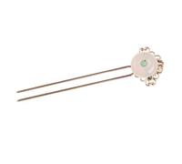 CAXUSD U-shaped White Agate Hairpin for Women, Classical Chinese Style Hair Chopstick with Retro Elegant Design, Easy to Fix Chignon, Suitable for Weddings and Special Occasions