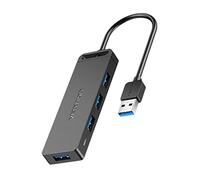 CAXUSD Usb Hub Splitter 4-port 1m Usb 2.0 Cable Micro Usb Power Port Multi Port Usb Charger Hub Computer Accessory