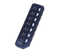 CAXUSD Usb Port Multi-data Hub Overload Compact Splitter for Laptop and Desktop Led Indicator for Power Status Lightweight Portable Usb Extension Device