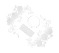 CAXUSD Valentine'S Day Lace Flower Cake Garland White Lace Cake Pick Topper Decorative for Party Celebration