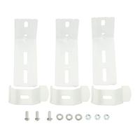 CAXUSD Vertical Blind White L-Shaped Brackets 3 Pairs, 1-1/2 Inch Wide, Pom and Iron for Headrail and Track, Compatible with Vertical and Venetian Blinds for Internal Installation